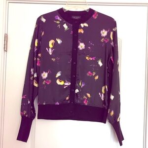 Ted Baker, Black/floral, long sleeve, Sweater, Size 2